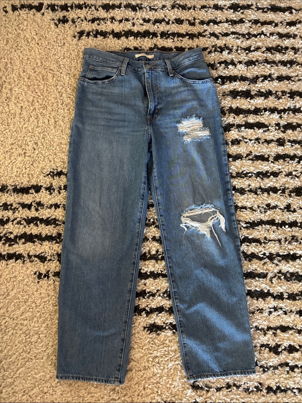 Levi's Women's ‘94 Baggy Ripped Light Blue Jeans